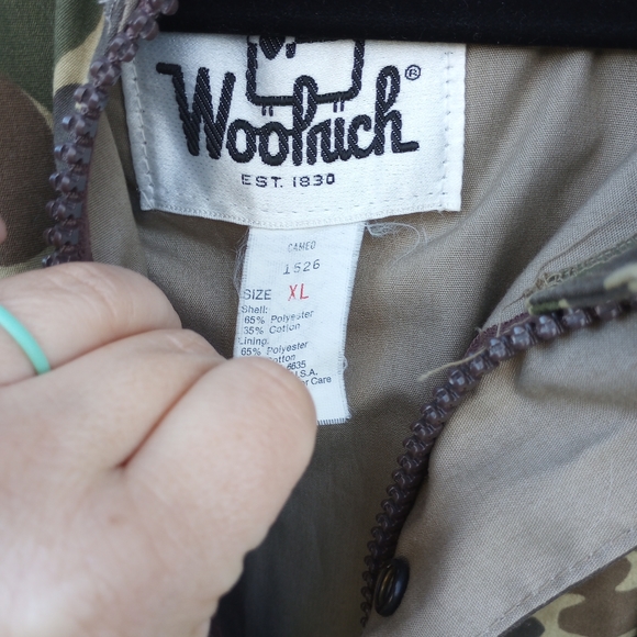 Woolrich Camo jacket long sz XL - Picture 2 of 8